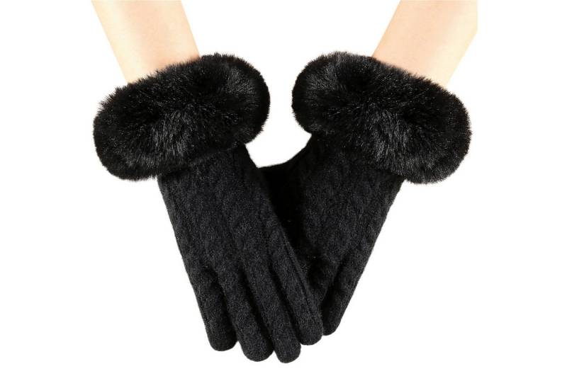 Refttenw Strickhandschuhe Thermo Winterhandschuhe Damen,Touchscreen Handschuhe,Fahrradhandschuhe von Refttenw