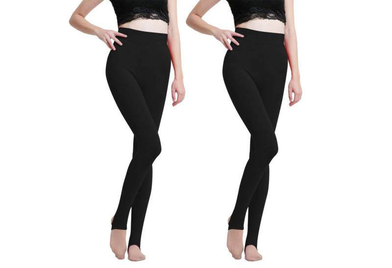 Refttenw Strumpfhose Damen Tanzstrumpfhose Sport Leggings Warme Yogahose Ballettstrumpfhose (Set 2 St) von Refttenw