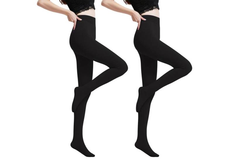 Refttenw Strumpfhose Damen Tanzstrumpfhose Sport Leggings Warme Yogahose Ballettstrumpfhose (Set 2 St) von Refttenw