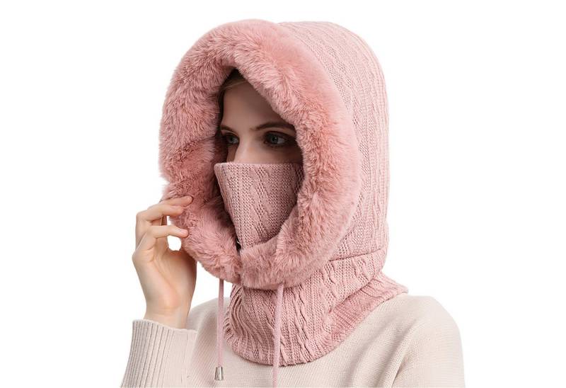 Refttenw Sturmhaube 3-in-1 Wintermütze,Radfahren Mütze Schal,Winddicht Warm Gesichtshaube von Refttenw