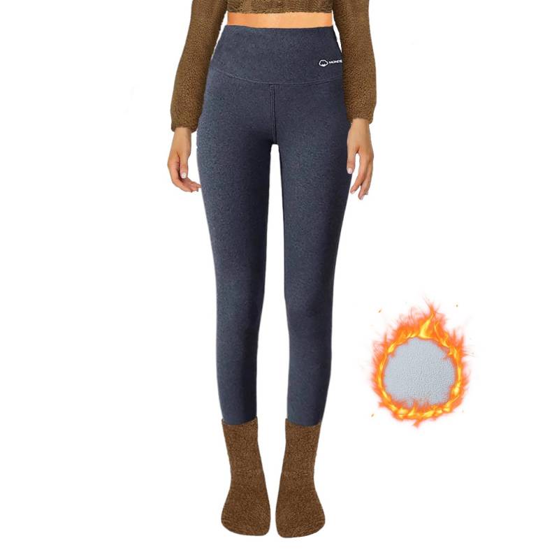 Refttenw Thermoleggings Gefütterte Strumpfhose High Waist Laufhose Thermohose mit schmaler Beinabschluss von Refttenw