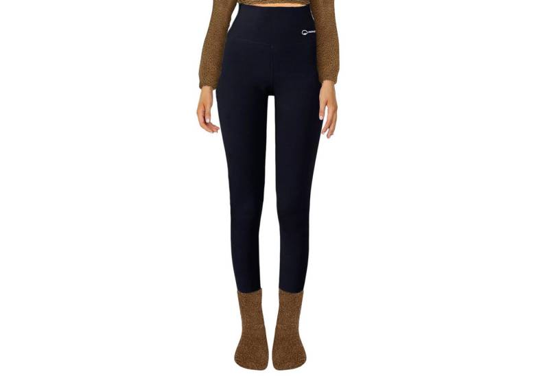 Refttenw Thermoleggings Gefütterte Strumpfhose High Waist Laufhose Thermohose mit schmaler Beinabschluss von Refttenw