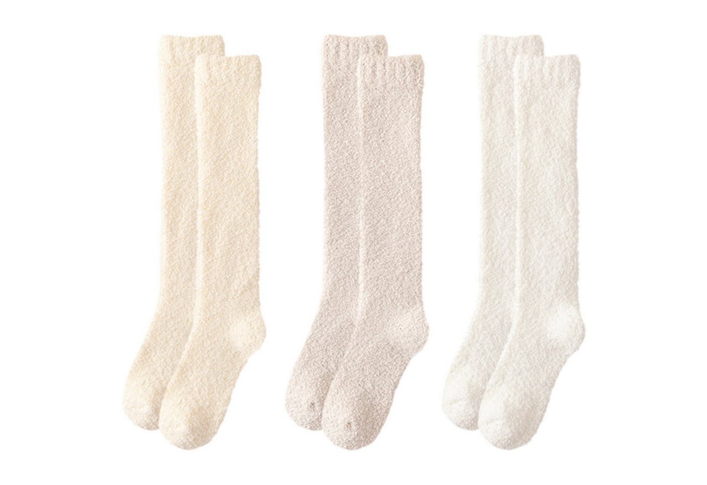 Refttenw Thermosocken Coral Fleece Socken,Damen Schlafsocken, Wintersocken, 3 Paar von Refttenw
