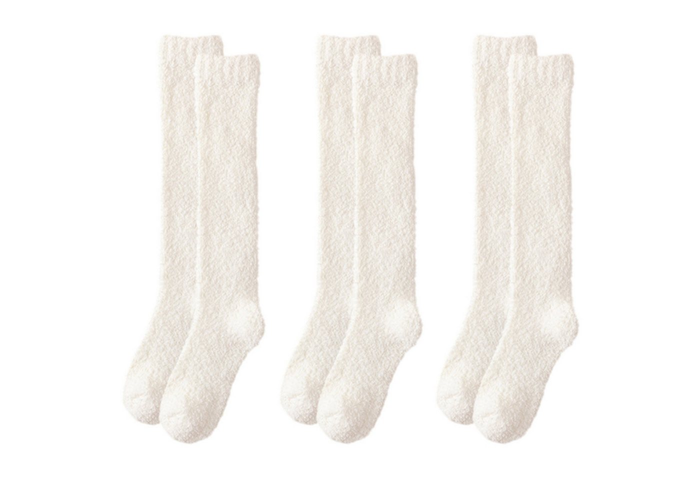 Refttenw Thermosocken Coral Fleece Socken,Damen Schlafsocken, Wintersocken, 3 Paar von Refttenw