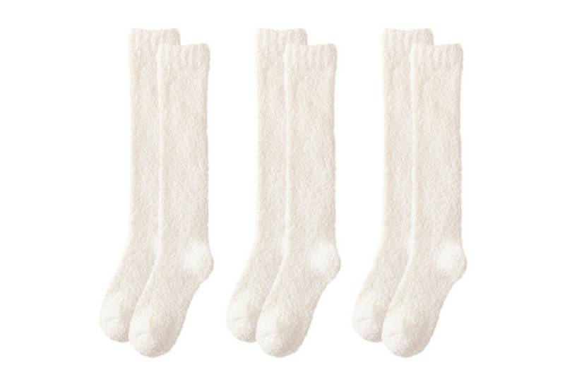 Refttenw Thermosocken Coral Fleece Socken,Damen Schlafsocken, Wintersocken, 3 Paar von Refttenw