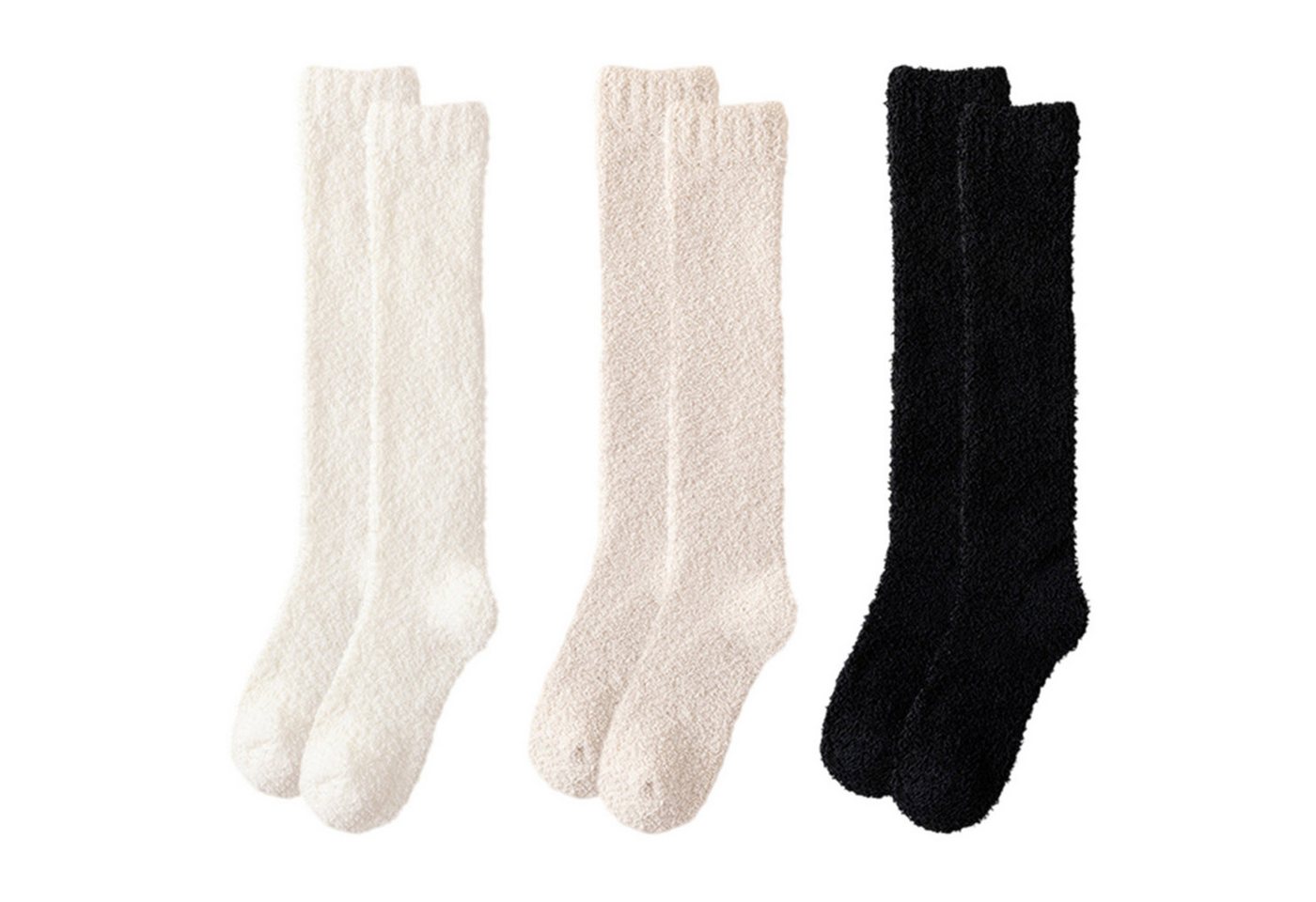 Refttenw Thermosocken Coral Fleece Socken,Damen Schlafsocken, Wintersocken, 3 Paar von Refttenw