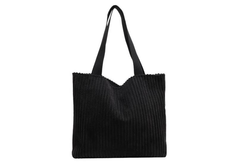 Refttenw Umhängetasche Cord Tasche,Shopper Tasche,Damen Tote Bag mit Reißverschluss von Refttenw