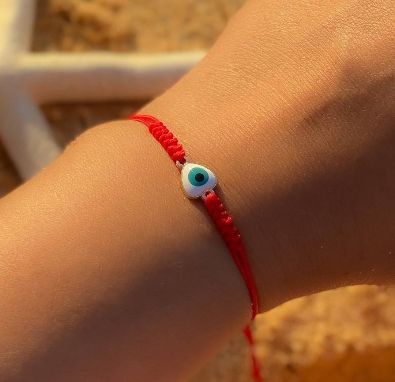 Blau-Auge-Fußkettchen Blau-Auge Auge Armband-Schnur-Armband von RegalElixirShop