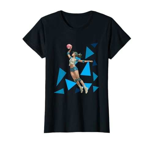 Volleyball Damen Mädchen Spike Beach Volley T-Shirt von Regali per la Pallavolo