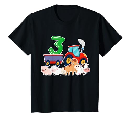 Traktor für Kinder 3. Geburtstag, Bauernhoftiere, 3. Jahre T-Shirt Traktor für Kinder 3. Geburtstag, Bauernhoftiere, 3. Jahre T-Shirt von Regalo Para Niños 3 Cumpleaños