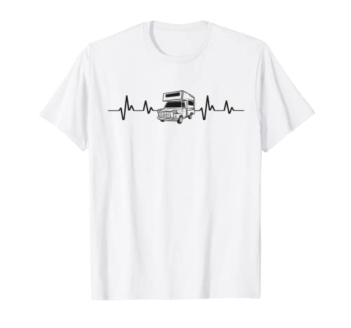 Herren Campingplatz Wohnmobil Herzschlag Lustig T-Shirt Herren Campingplatz Wohnmobil Herzschlag Lustig T-Shirt von Regalo divertente uomini campeggiatori campeggio
