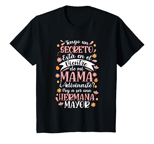 Kinder Mädchen Ankündigung Schwester Voy A Schwester Mayor 2022 T-Shirt von Regalos Seré Una Gran Hermana