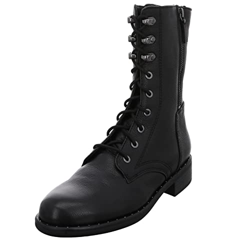 Regarde Le Ciel Damen Stiefeletten Schuhe Roxana 35 Schnürstiefelette Bergsteigerösen Lederkombination Elegant Freizeit uni schnürboots stiefel von regarde le ciel