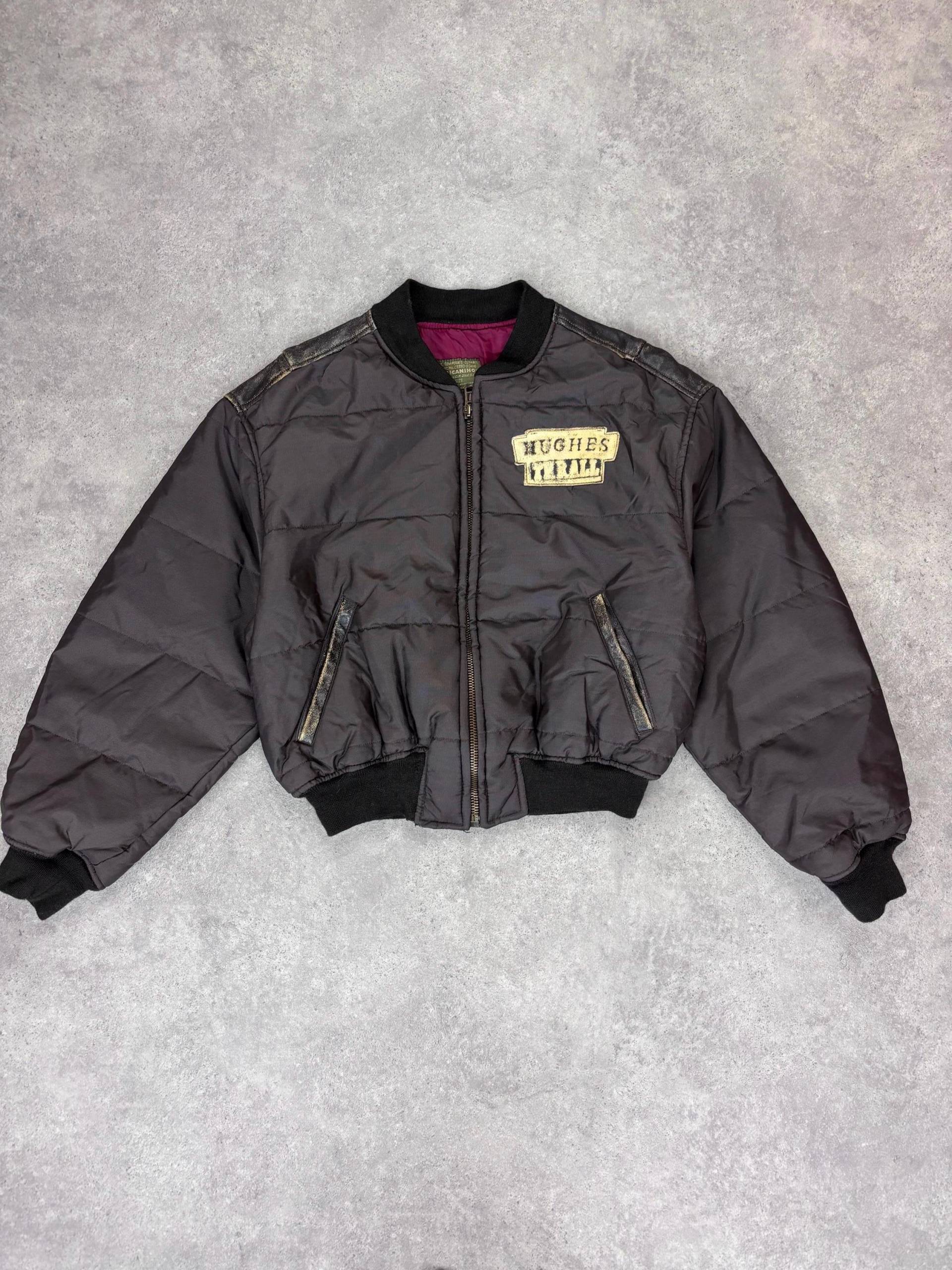 Amtruck Americanino Vintage Jacke Herren M | Schwarze Bomberjacke 90Er Jahre College Varsity Retro Streetwear von RegardezVintage