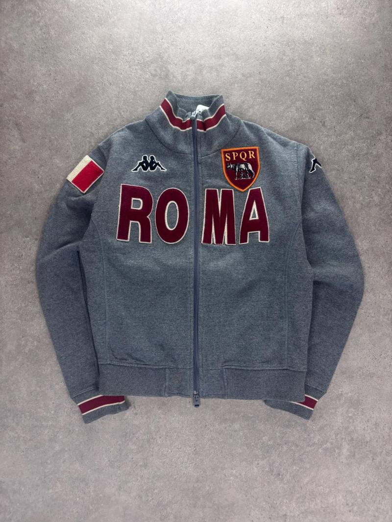 Kappa Vintage As Roma Jacke Grau Aus Den 90S| Herrenjacke Größe M| Einzigartiges Einzelstück von RegardezVintage