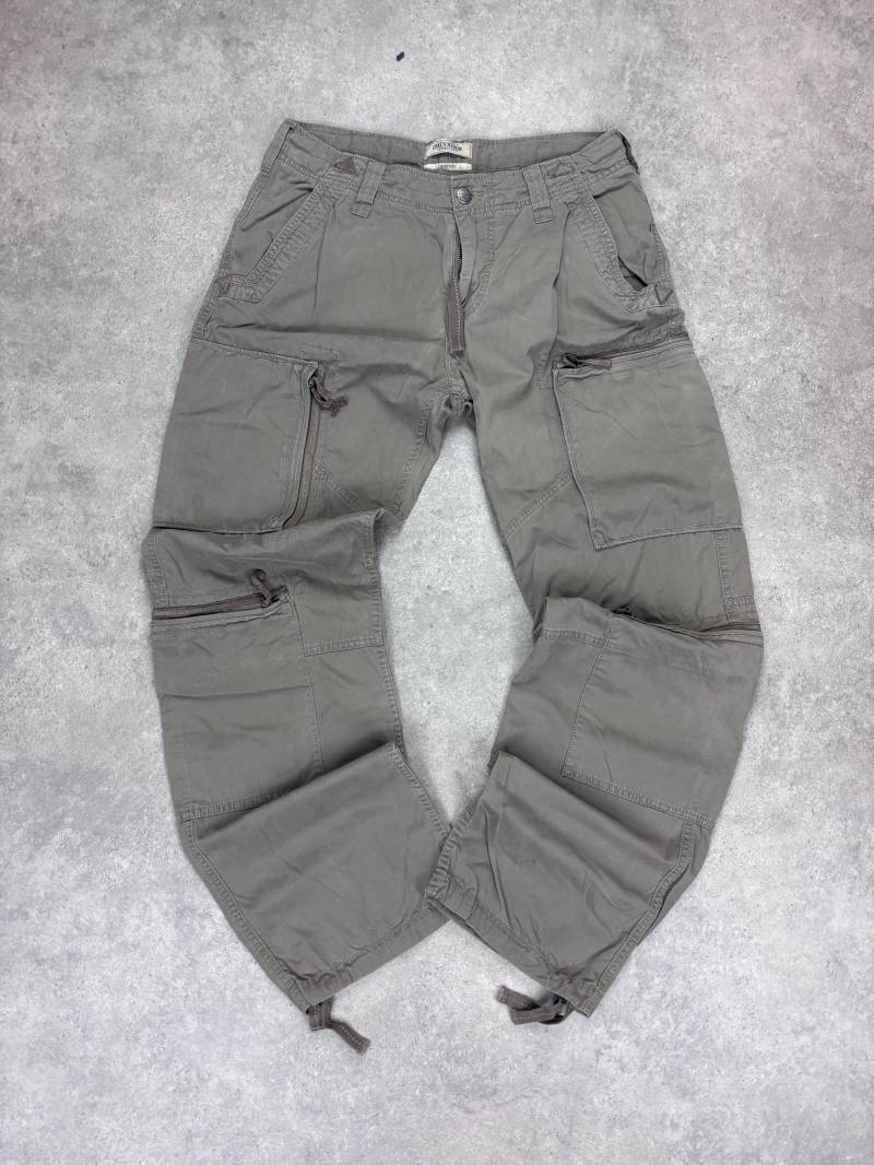 Vintage 90S Chevignon Khaki Cargo Pants | Retro Military Style Utility Trousers Men's Workwear Streetwear Fashion von RegardezVintage