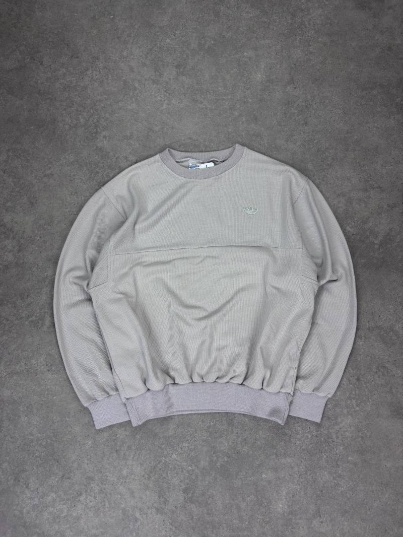 Vintage Adidas Sweatshirt 70Er | Grau Pullover Mit Logo Rare 1973 Originals Crewneck Retro Sport Style Größe M von RegardezVintage