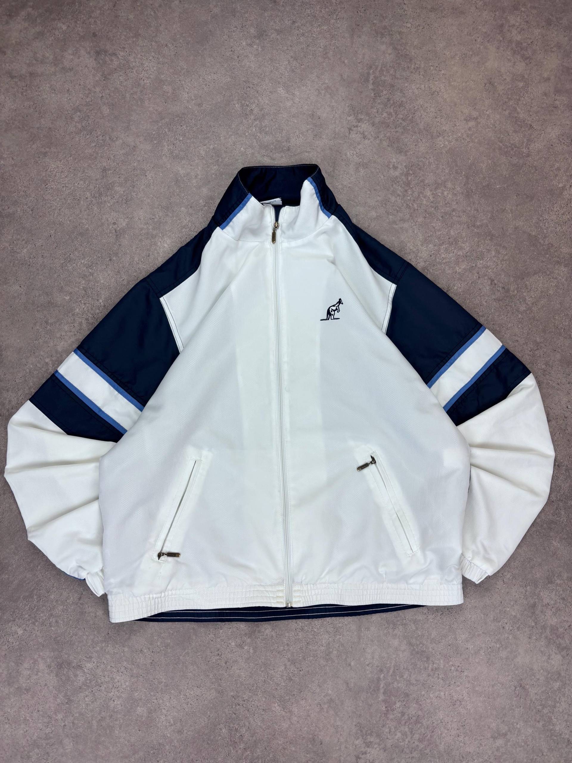 Vintage Australian L'alpina Track Jacket Blue White - 90S Retro Tennis Windbreaker Vintage Sportswear Y2K Streetwear Size L von RegardezVintage