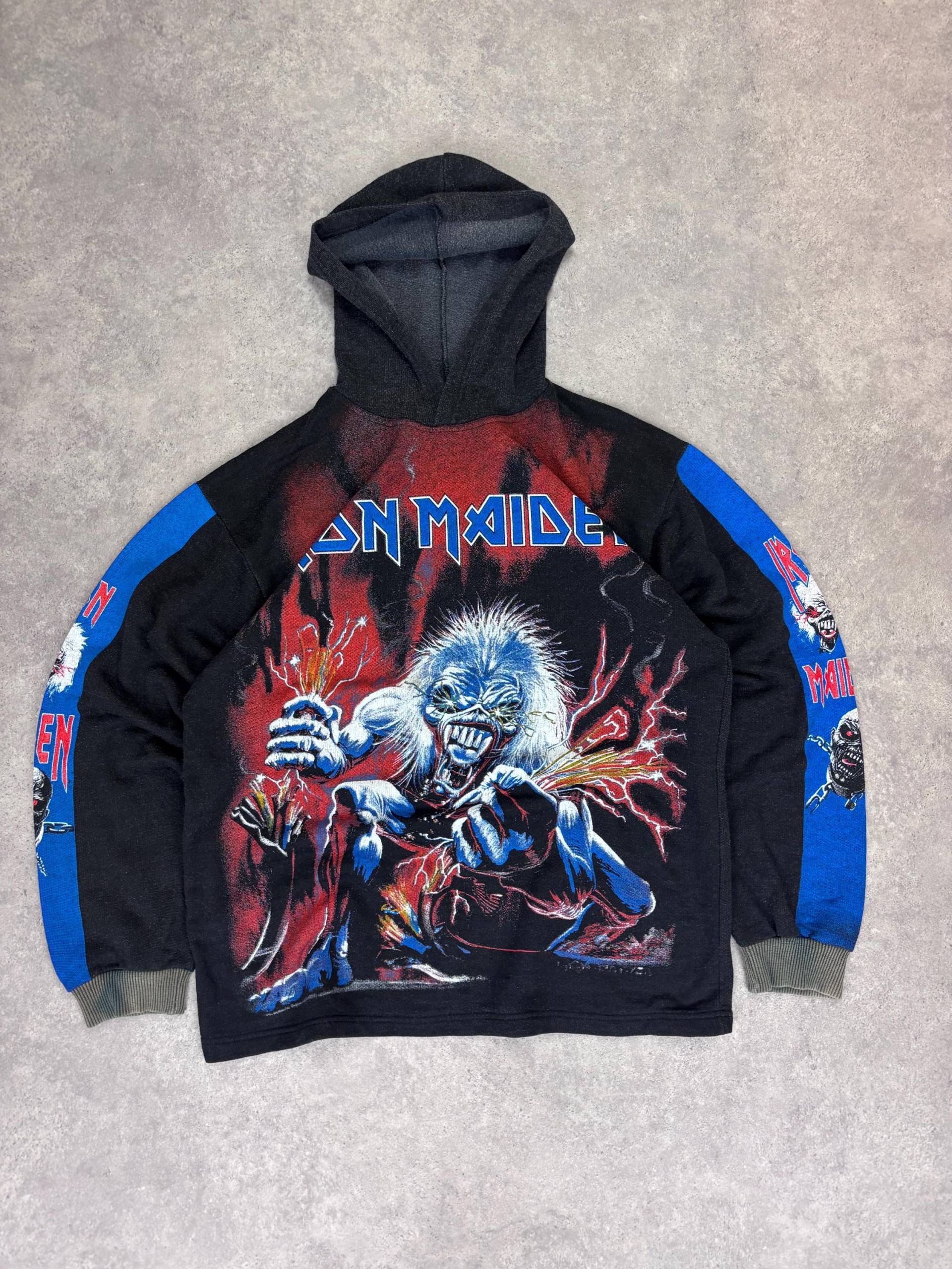Vintage Iron Maiden Hoodie 90S | Real Live Tour 1993 Eddie Graphic Rare Metal Band Sweatshirt Size L von RegardezVintage