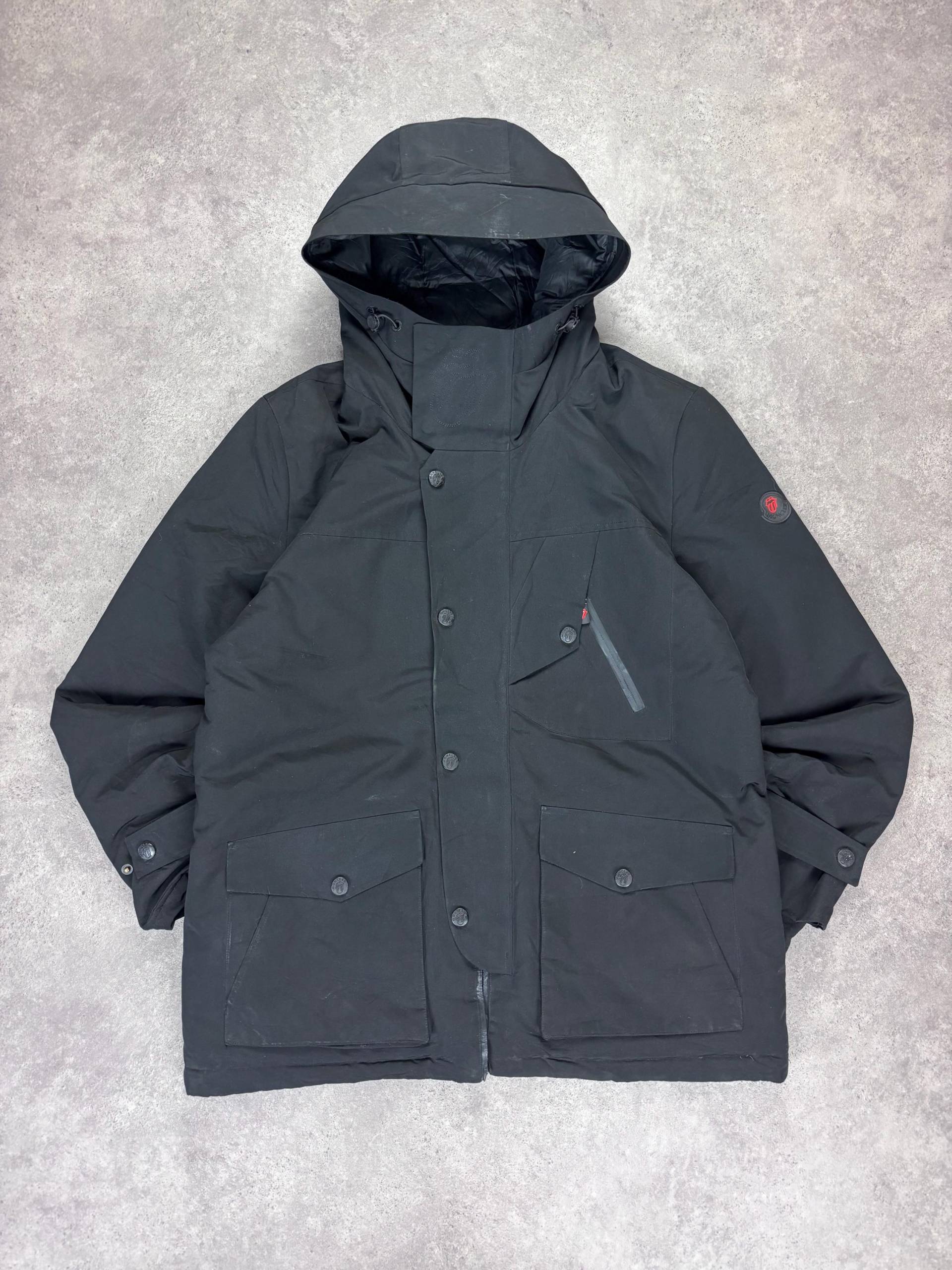 Vintage Moncler Down Jacket | Black Hooded Puffer Coat Luxury Winter Outerwear Italian Designer Parka 90S High-End Streetwear Unisex von RegardezVintage