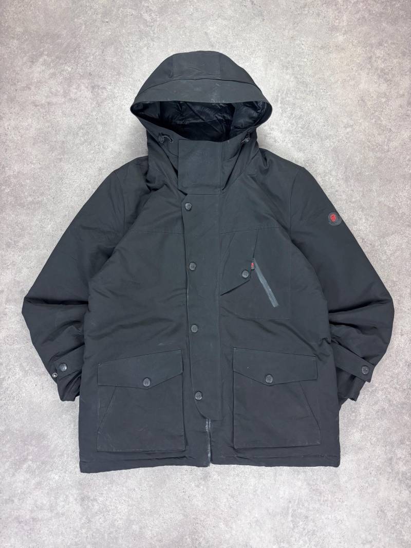 Vintage Moncler Down Jacket | Black Hooded Puffer Coat Luxury Winter Outerwear Italian Designer Parka 90S High-End Streetwear Unisex von RegardezVintage