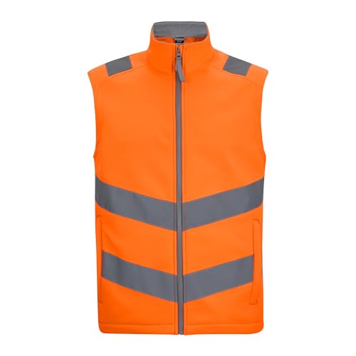 Regatta Professional Herren Hi-vis Pro Contract Ablaze Softshell Warnschutz-Bodywarmer, Orange, 3XL Plus von Regatta Professional
