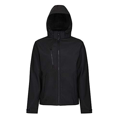 Regatta Professional Herren Men's Venturer 3 Layer Printable Hooded Softshell Jacket Jacke, Schwarz (Schwarz), L von Regatta Professional