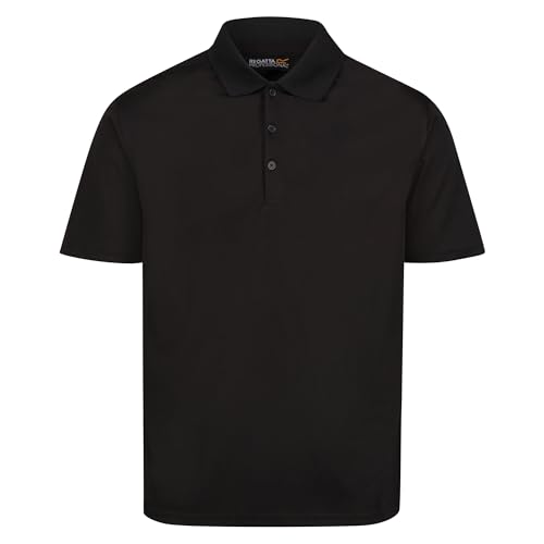 Regatta Professional Herren Mens Pro Wicking Polo Short Sleeved T Shirt Polohemd, Schwarz, M von Regatta Professional