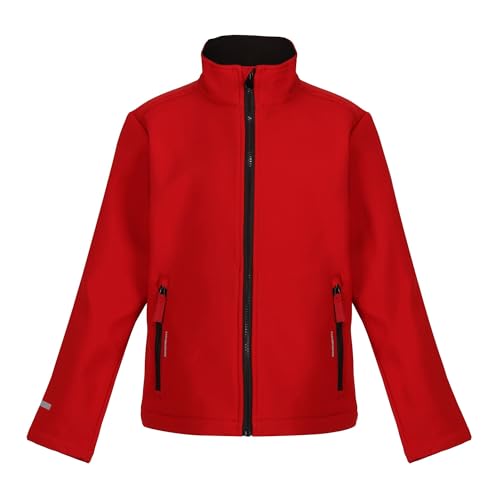 Regatta Professional Jungen Kids' Ablaze 2-layer Softshell Jacke, Klassisches Rot, Schwarz, 5-6 Jahre von Regatta Professional