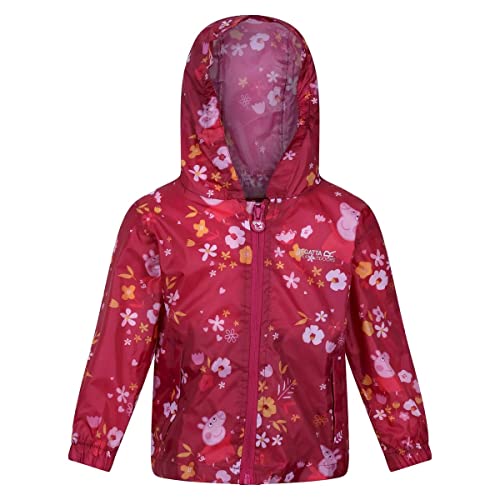 Peppa Pig Regatta wasserdichte Jacke, für Jungen und Mädchen (3-4 Jahre) (Rosa Beere, Herbst), Rosa Beere, Herbst, 3-4 Jahre von Regatta