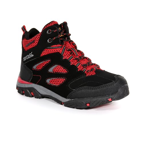 Regatta Holcombe IEP wasserdichte, atmungsaktive RKF573 halbhohe Wanderstiefel mit Abriebschutz, Black Pepper 9dr ,32 EU von Regatta