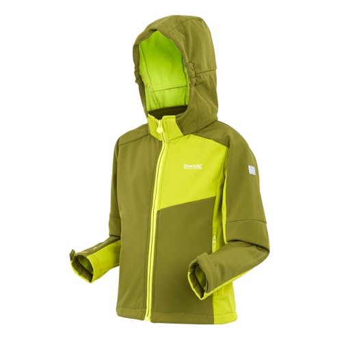 Regatta Acidity VIII Softshelljacke für Kinder mit Kapuze, Farbe:Lime, Kinder Größen:158 von Regatta