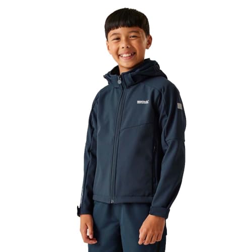 Regatta Acidity VIII Softshelljacke für Kinder mit Kapuze, Farbe:Navy, Kinder Größen:164 von Regatta