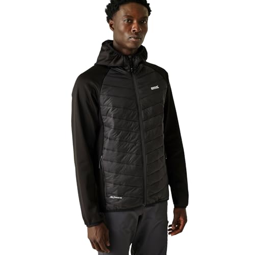 Regatta Herren Softshelljacke mit Kapuze Gepolsterter Mantel, Schwarz, L von Regatta