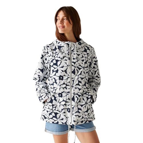 Regatta - Bayletta II Jacke, wasserfest für Damen (46 DE) (Marineblau/Weiß) von Regatta