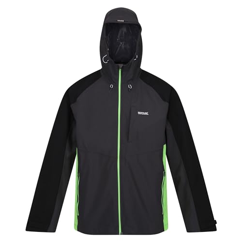 Regatta Herren Britedale Herrenjacke, atmungsaktiv wasserdichte Jacke, Aschgrau/Schwarz, L von Regatta