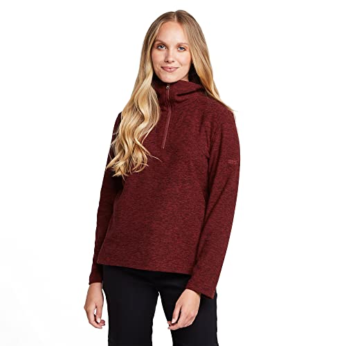 Regatta Damen Women's Kizmit Half Zip Fleece Jacket Fleecejacke, Cabernet Marl, 40 von Regatta