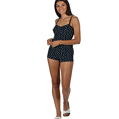 Regatta Damen Aceana Tankini Ii Schwimmen Top, Navy Dot, 36 von Regatta