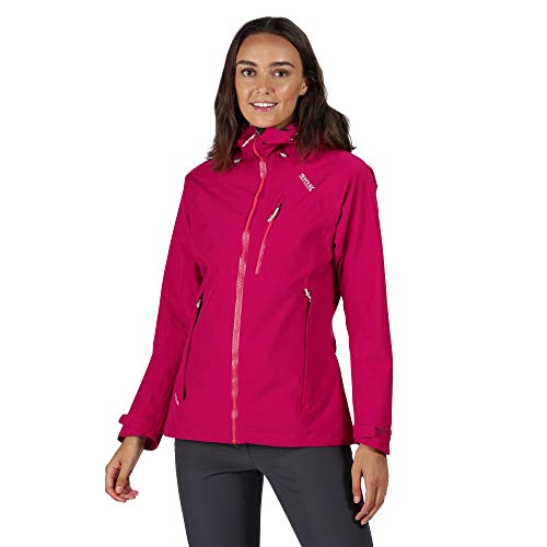 Regatta Damen Birchdale Chaquetta Isotex Con Capucha, Transpirable Y Impermeable Parka, Dunkle Kirsche, 38 EU von Regatta