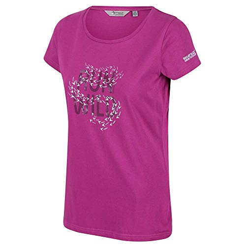 Regatta Damen Breezed' Active Coolweave Baumwolle mit Grafikdruck T-Shirt/Polos/Unterhemden, Vivid Viola, 42 von Regatta