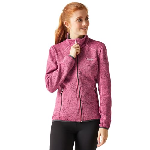 Regatta Damen Fleecejacke Wms Hood Newhill Stehkragen Flamingo Pink - 12 von Regatta