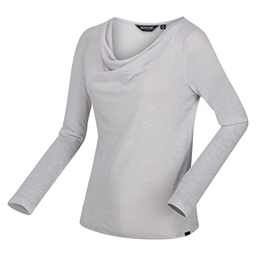 Regatta Damen Frayda Leichte Woll-Optik Wasserfallkragen Langarm Top T-Shirts/Polos/Westen, Cyberspace, 44 von Regatta