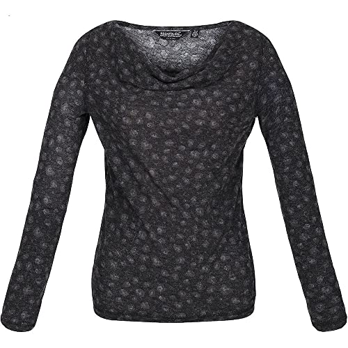 Regatta Damen Frayda T-Shirt, Black Storm Grey Animal, 34 von Regatta