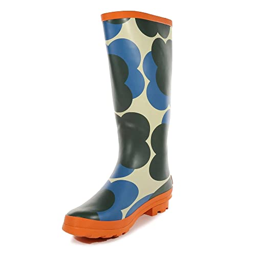 Regatta - Damen Gummistiefel Orla Kiely, Schattenblume (38 EU) (Blau/Schwarz/Orange) von Regatta