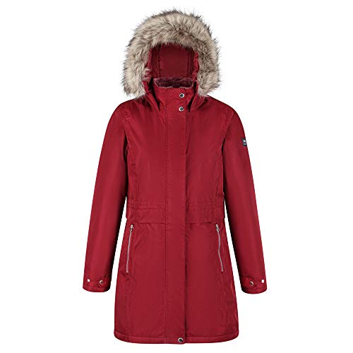 Regatta Damen Lexis Waterproof Breathable Taped Seams Lined Insulated Hooded Jacket Jacke, Delhi Rot, XS EU von Regatta