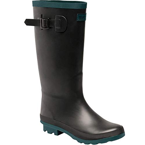 Regatta Damen Ly Fairweather II Rain Boot, Black/Teal, 39 EU von Regatta