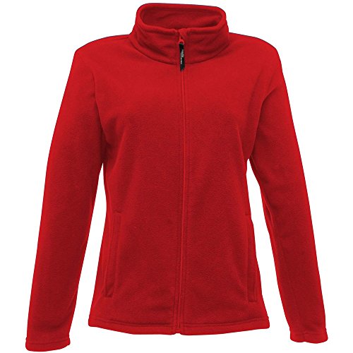 Regatta Damen-Microfleece-Jacke mit Reißverschluss und Gummizug im Bund. Gr. 42, Classic Red von Regatta