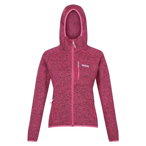 Regatta Damen Newhill Strickfkleecejacke mit Kapuze RWA597 36 pink von Regatta