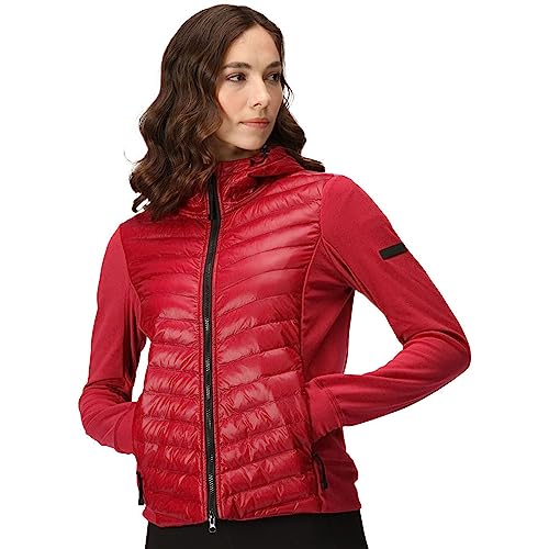 Regatta Damen Padded Hybrid Jacket Coat Jacke, Rumba-Rot (Schwarz), 40 von Regatta