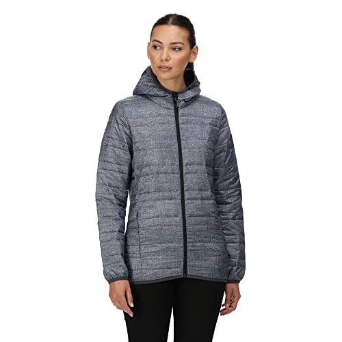 Regatta Damen Professional Women's Firedown Insulated Packaway Jacket Pack it Regenjacke, Grau meliert (schwarz), 40 von Regatta